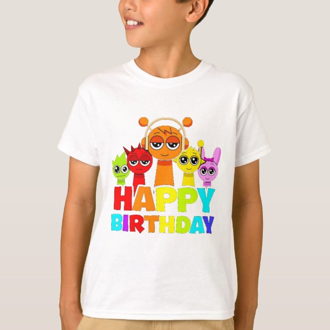 Sprunky - Happy Birthday! - Simon Oren Pinki T Shirt (Framsida)