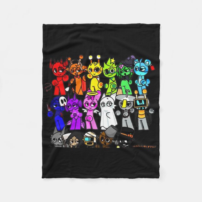 Sprunky Happy halloween Funbot Jevin Simon Pinki O Fleecefilt (Framsidan)