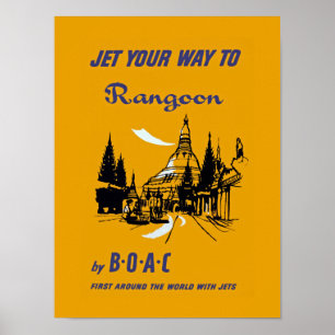 Spruta ut ditt långt till Rangoon Poster