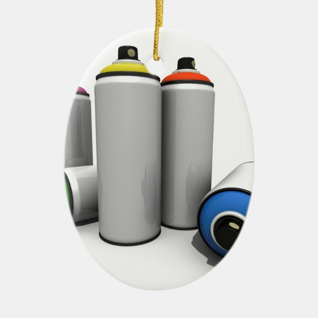 SprutmålningsfärgCans Julgransprydnad Keramik (Framsidan)