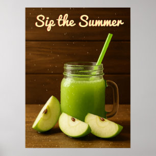 SpSommaren - Grönten Apple Juice Wall Art Print Poster