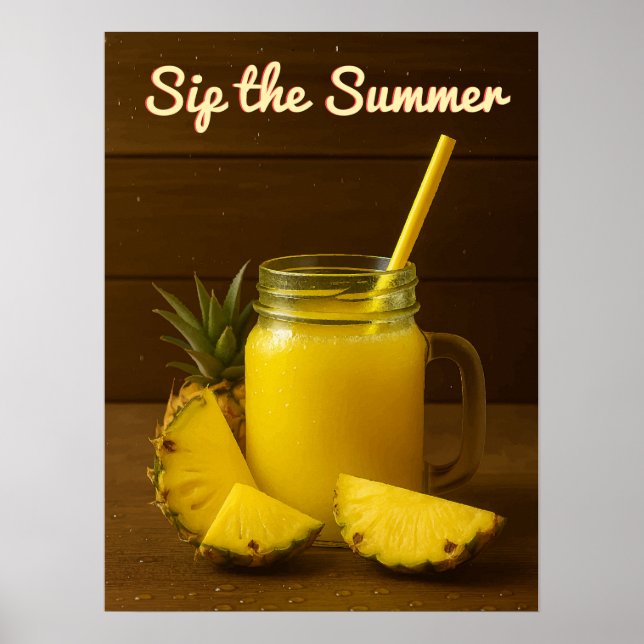 SpSommaren - Pineapple Juice Art Print Poster (Framsidan)