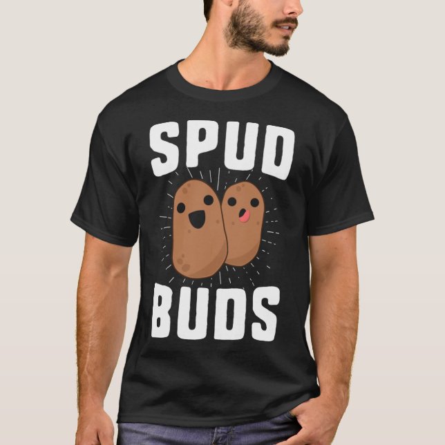 Spud Buds Funny Potato T-Shirt Friend Team Vegetab (Framsida)