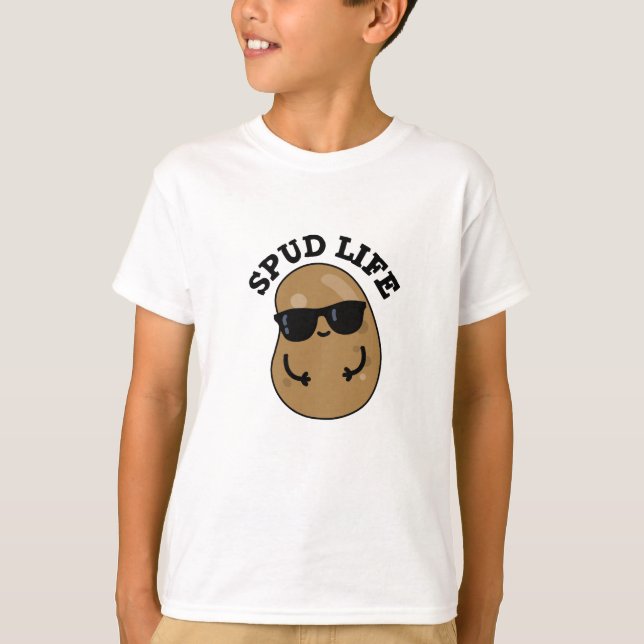 Spud Life Funny Potato Pun T Shirt (Framsida)