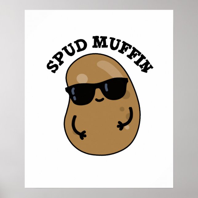 Spud Muffin Cute Potato Pun Poster (Framsidan)