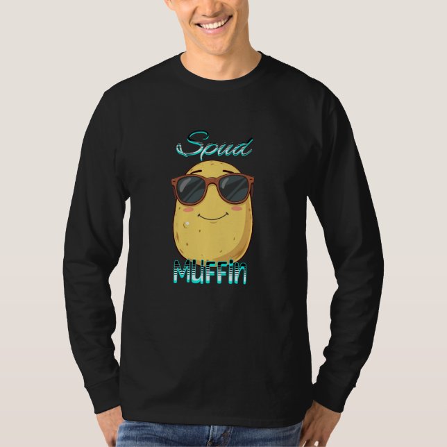 Spud Muffin, Rolig Potatis Puns  T Shirt (Framsida)