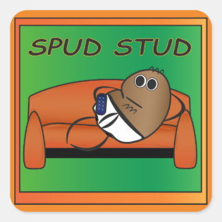 Spud Stud Sticker Fyrkantigt Klistermärke
