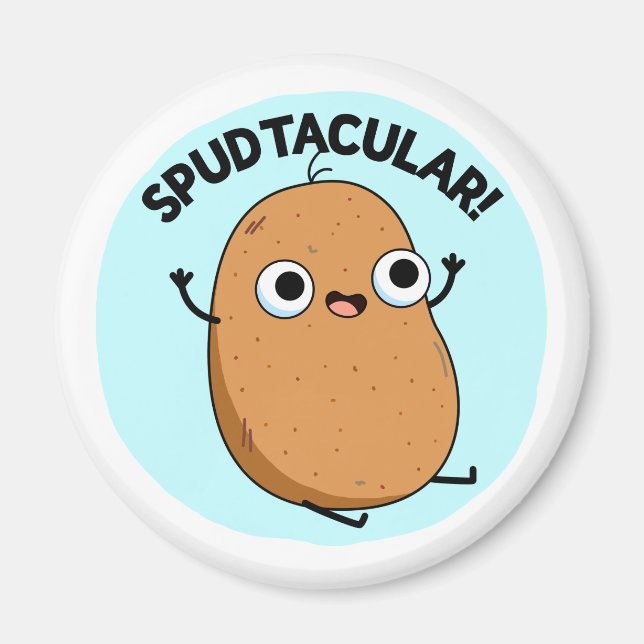 Spudtacular Funny Potato Pun Magnet (Framsidan)