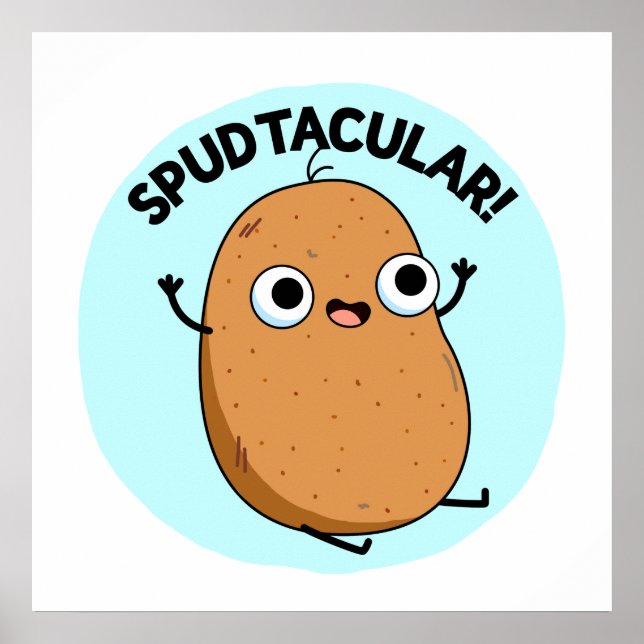 Spudtacular Funny Potato Pun Poster (Framsidan)