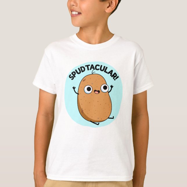 Spudtacular Funny Potato Pun T Shirt (Framsida)