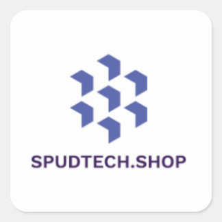 SpudTech.Shop Stickers Fyrkantigt Klistermärke