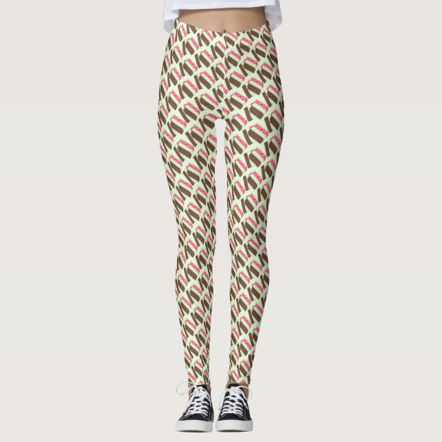 Spumoni Italienska Gelato Ice Cream Dessert Spumon Leggings (Framsida)