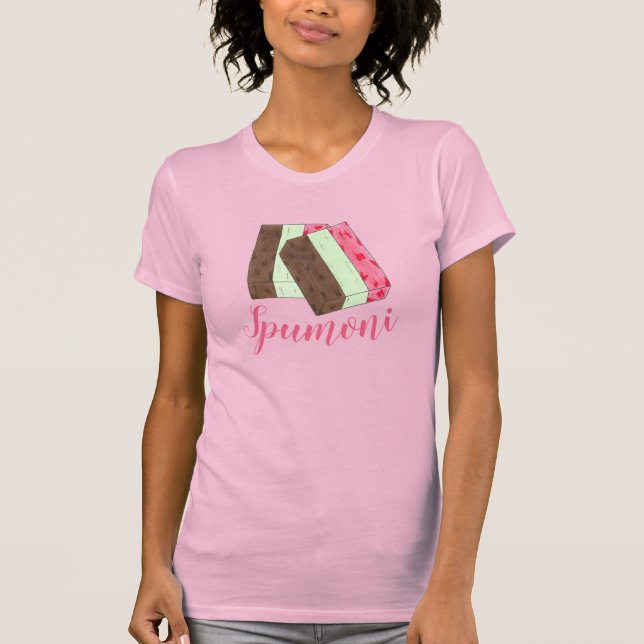 Spumoni Italienska Gelato Ice Cream Dessert Spumon T Shirt (Framsida)