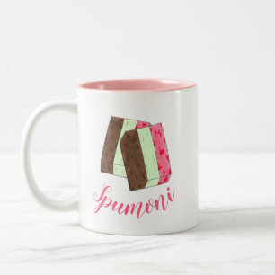 Spumoni Italienska Gelato Ice Cream Dessert Spumon Två-Tonad Mugg