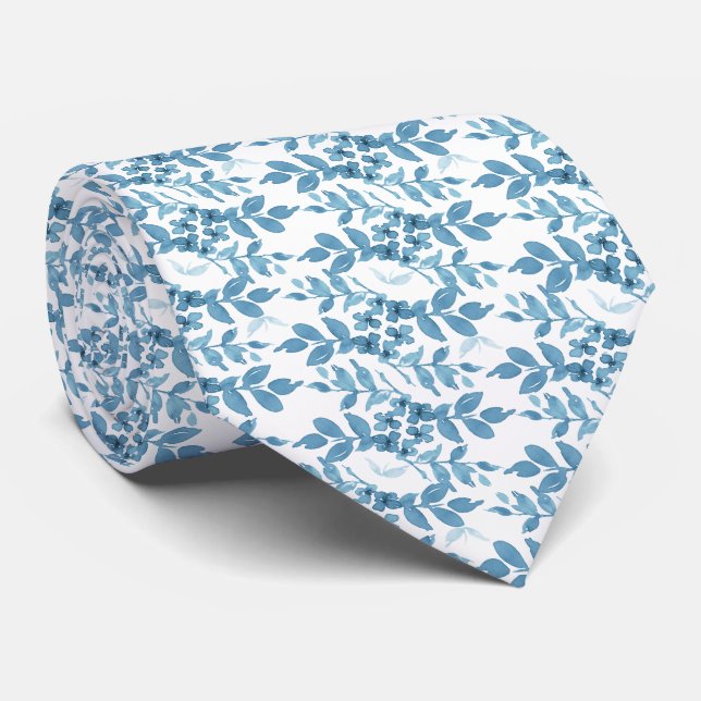 Spun Sugar & Skydiver Blue Bröllop Keepsak Nacke T Slips (Rullad)
