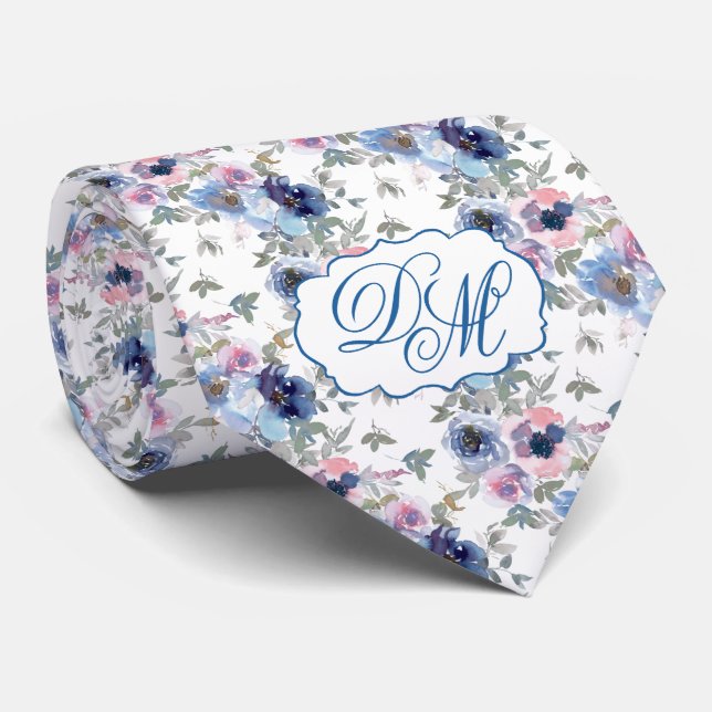 Spun Sugar & Skydiver Blue Bröllop Keepsak Nacke T Slips (Rullad)