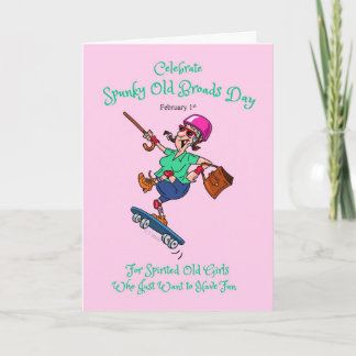 Spunky Gamla Broads Day februari 1:a äldre Dam Kort