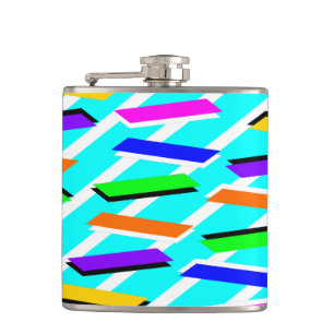Spunky Neon Turquise Retro Vibes Roligt Abstrakt Fickplunta