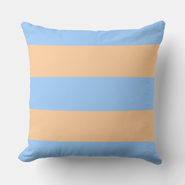 Spunky Periwinkle och Orange Rand Kudde (Framsida)