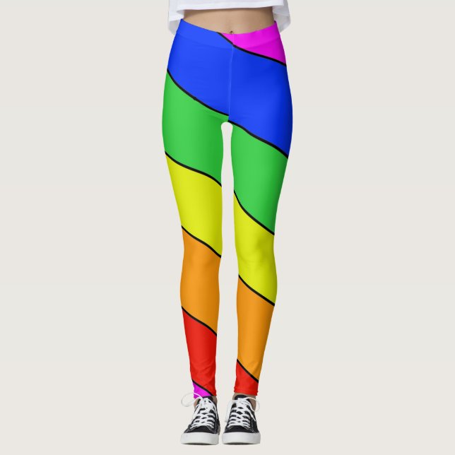 Spunky Rainbow Rand för ROLIGT Leggings (Framsida)