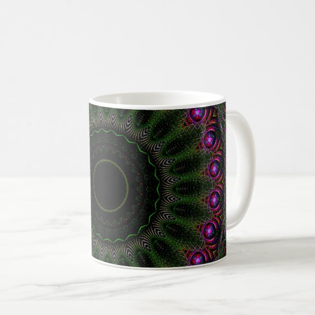 Spunnen mandala kaffemugg (Framsida höger)