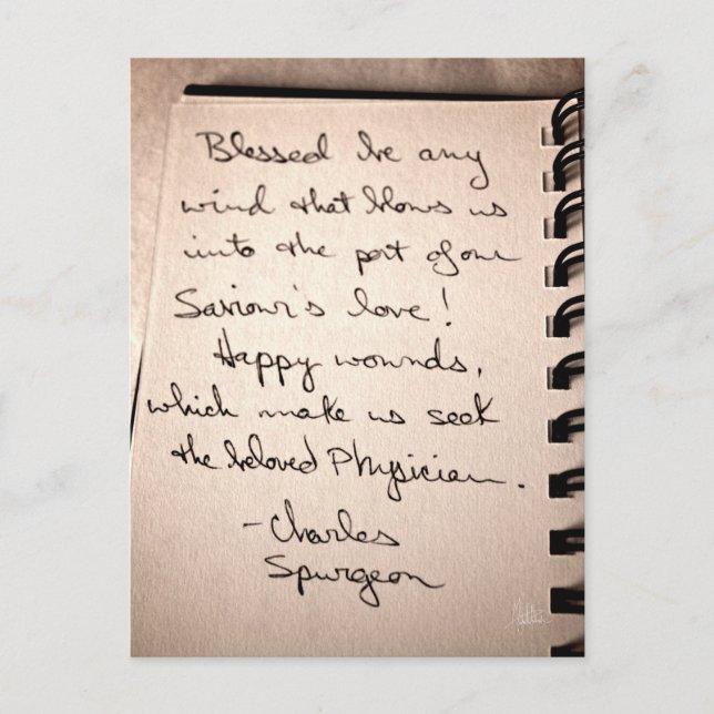 Spurgeon Quote [vykort] Vykort (Framsida)