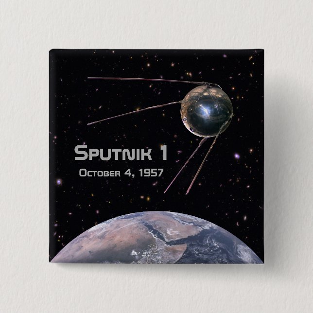 Sputnik 1 Earth Satellite Knapp (Framsida)