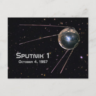 Sputnik 1 Earth Satellite Vykort