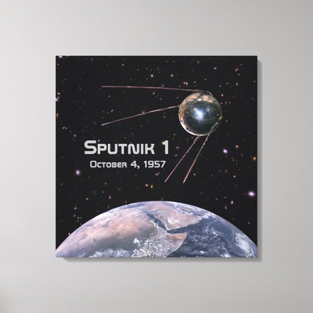 Sputnik 1 Jordsatellit Canvastryck (Framsida)