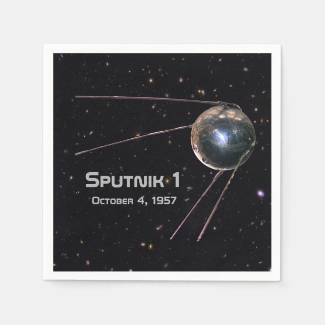 Sputnik 1 Satellite Pappersservett (Framsidan)