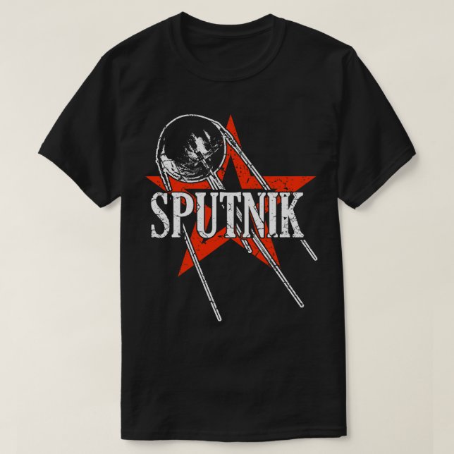 Sputnik 1 SatellitSovjetunionen 1957 T Shirt (Design framsida)