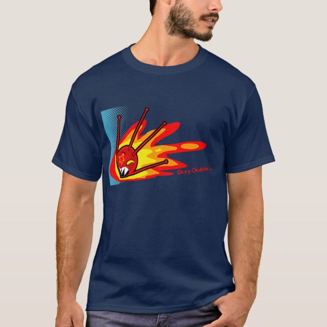 sputnik avfyrar på t shirt (Framsida)