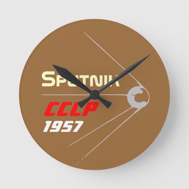 Sputnik Design DDR Rund Klocka (Framsida)