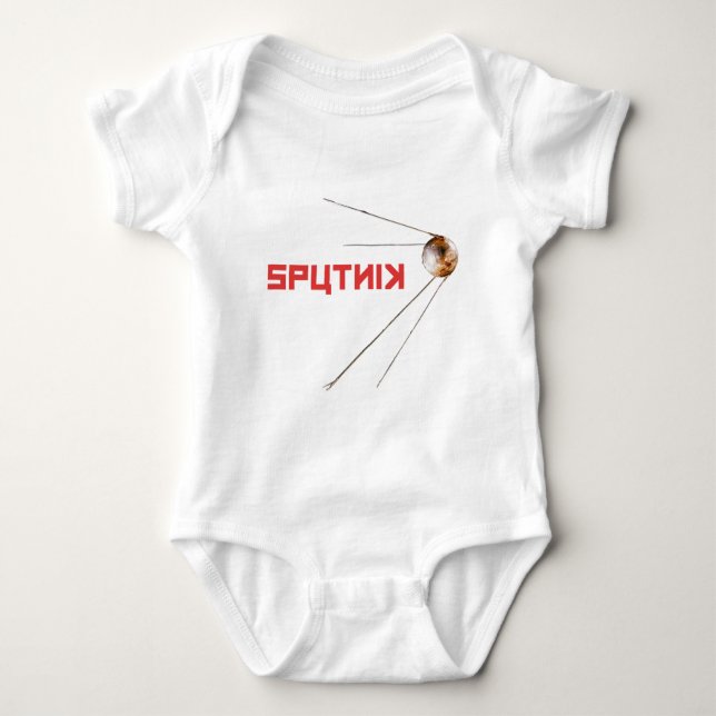 SPUTNIK - rymd/rysk/sovjetunion/teknik T-shirt (Framsida)