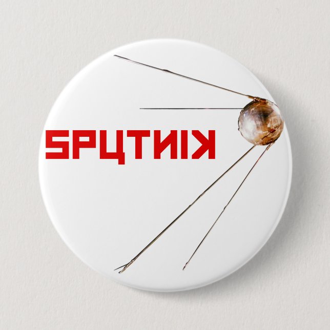 SPUTNIK - Rymdhistoria, ryska, satelliter Knapp (Framsida)