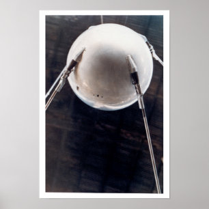 Sputnik satellit- sovjet - union poster