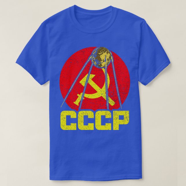 Sputnik Satellite CCCP T Shirt (Design framsida)