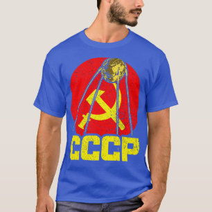 Sputnik Satellite CCCP T Shirt