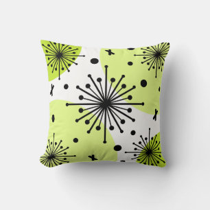 Sputnik Starbursts Chartreuse Kudde