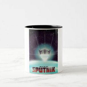 Sputnik "tävling to the Stars" Två-Tonad Mugg