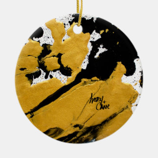 SPWW Ignated Soul Black & Guld Abstrakt Julgransprydnad Keramik