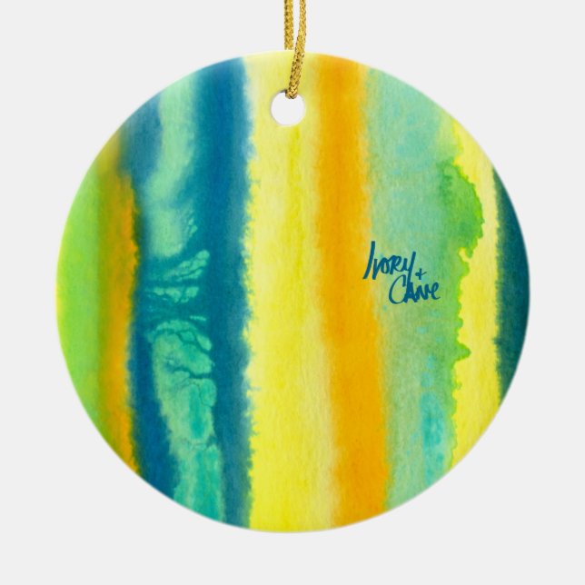 SPWW Tangoed Tiers Teal Grönt och Orange Ornament (Framsidan)