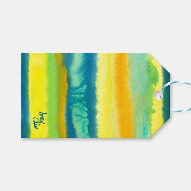 SPWW Tangoerade Nivåer Tealgrön & Orange Presentetikett (Framsidan (Horisontell))