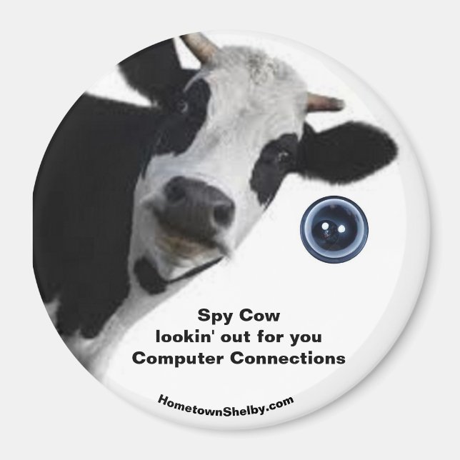 Spy Cow-sökning för din roligt magnet (Framsidan)