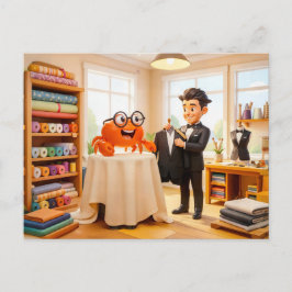 Spy Crab Getting Fitted For Tailored Suit Vykort