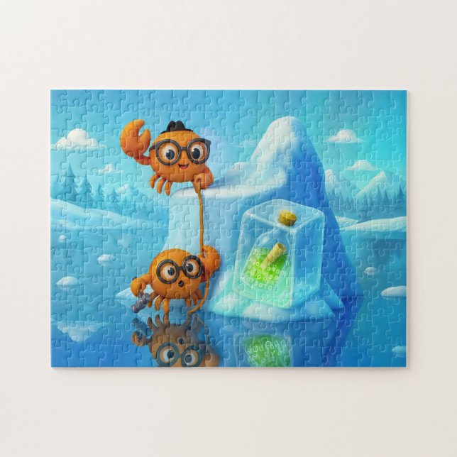 Spy Crabs Climbing Iceberg For Secret Message Pussel (Horisontell)