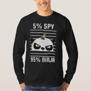 Spy Gaming Ninjas Gamer Boy Girl Kids Spy Panda Ni T Shirt
