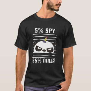 Spy Gaming Ninjas Gamer Boy Girl Kids Spy Panda Ni T Shirt