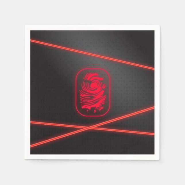 Spy Party Laser Tallrikar Pappersservett (Framsidan)