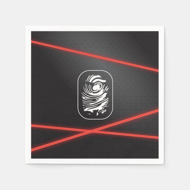 Spy Party Laser Tallrikar Pappersservett (Framsidan)